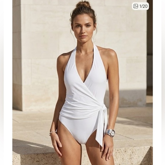 Ralph Lauren Black Label Other - Ralph Lauren Black Label White Wrap Swimsuit